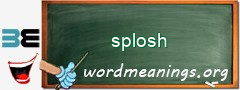 WordMeaning blackboard for splosh